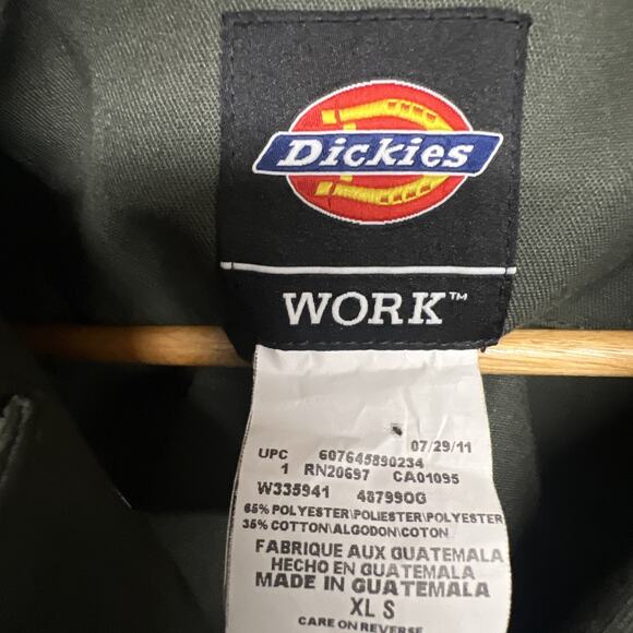 Dickies Olive Green Coveralls Long Sleeve Workwear Jumpsuit Overall - Picture 6 of 16